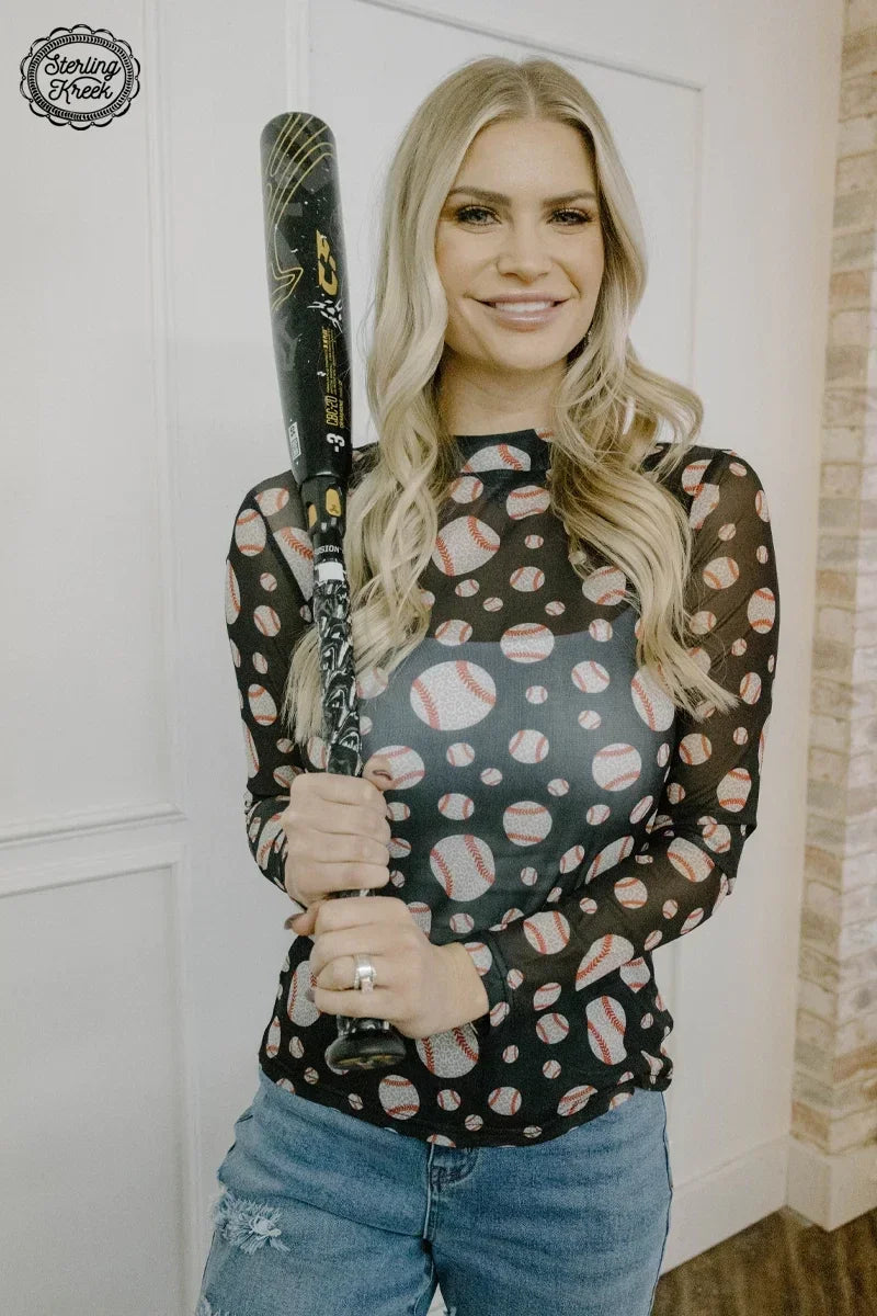 Take Me out to the Ballgame Mesh Top *Final Sale*