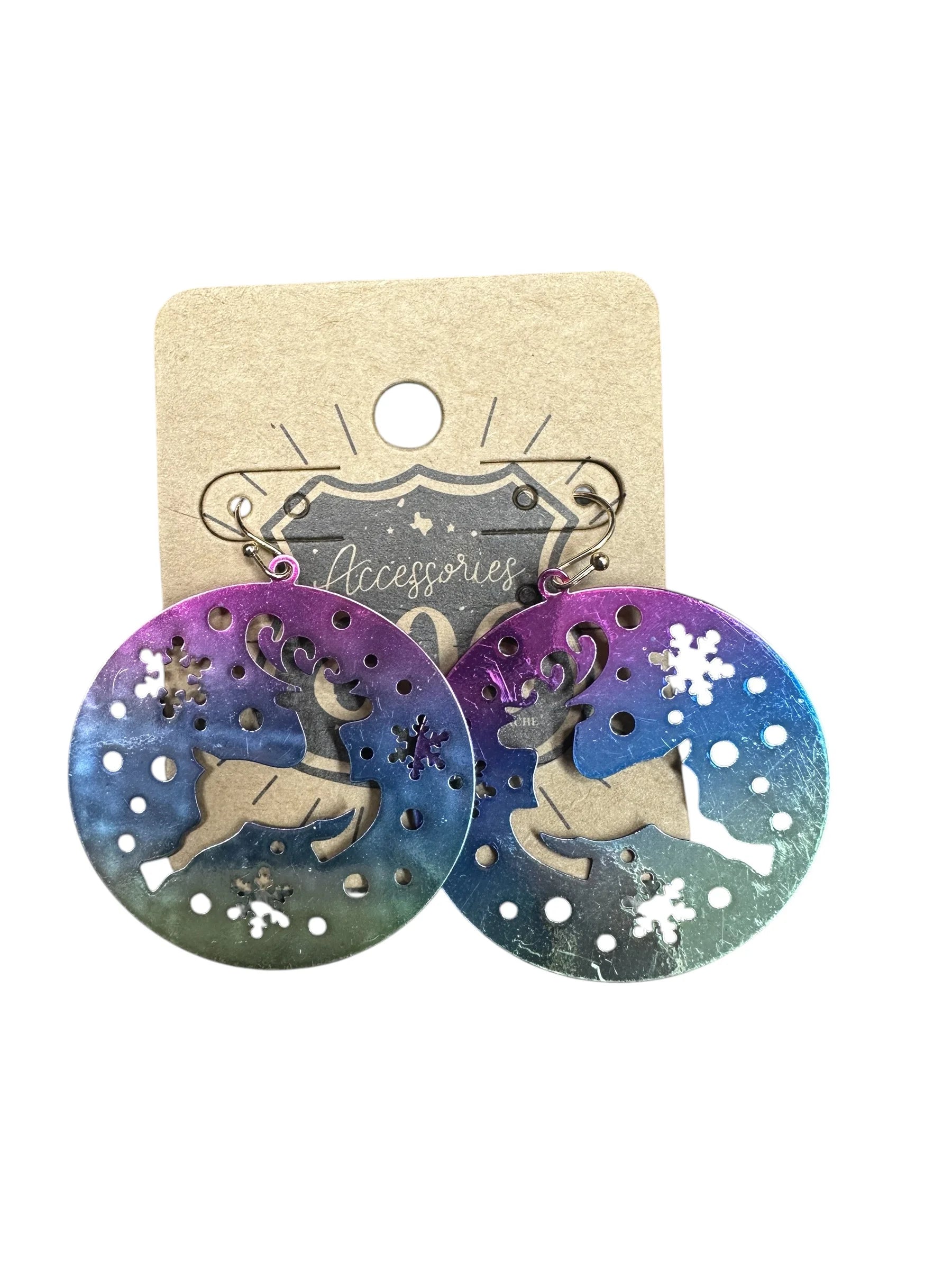 Reindeer Night Earrings in boho eclectic style