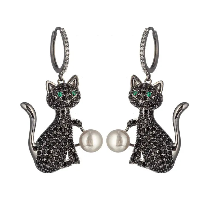 Black Cat Earrings