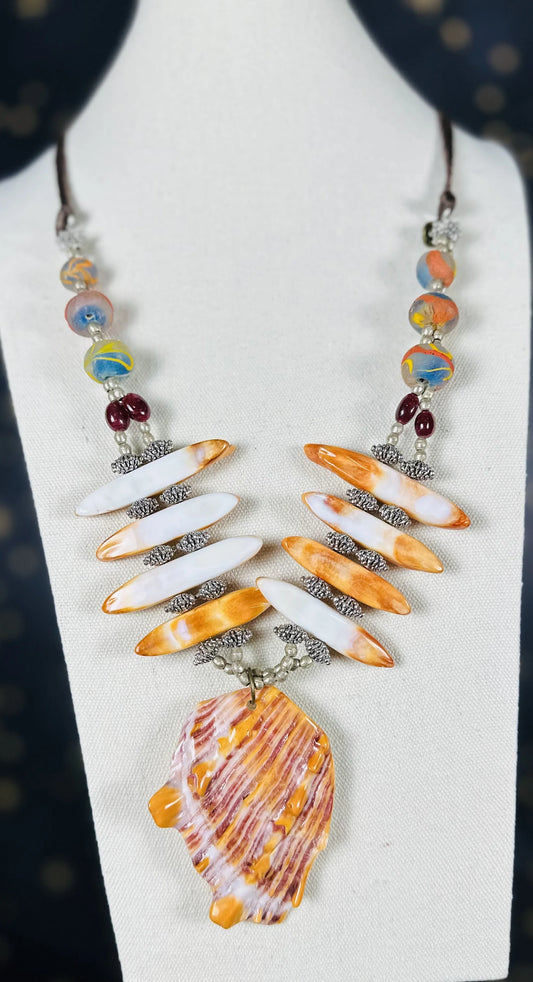 Sunset Spiny Coral Necklace