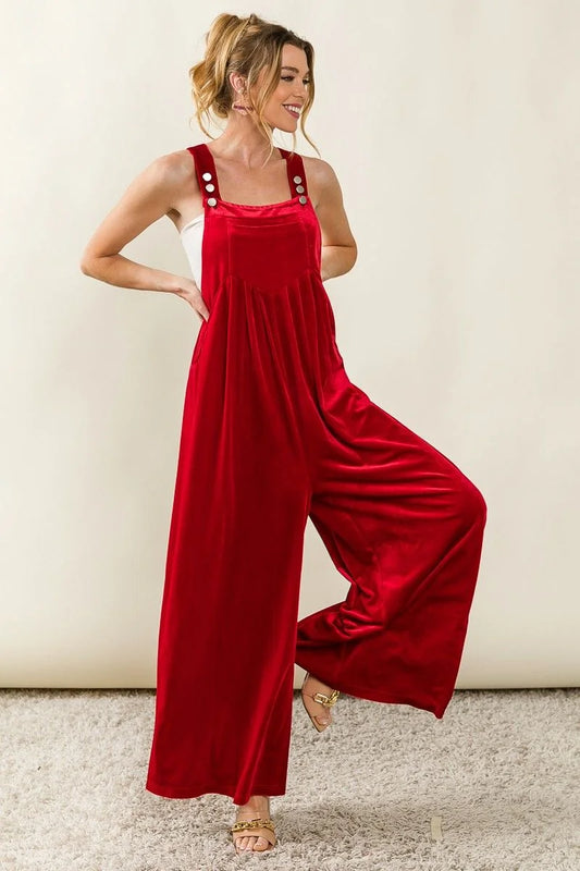 Inc(Red)Ible Velvet Overalls