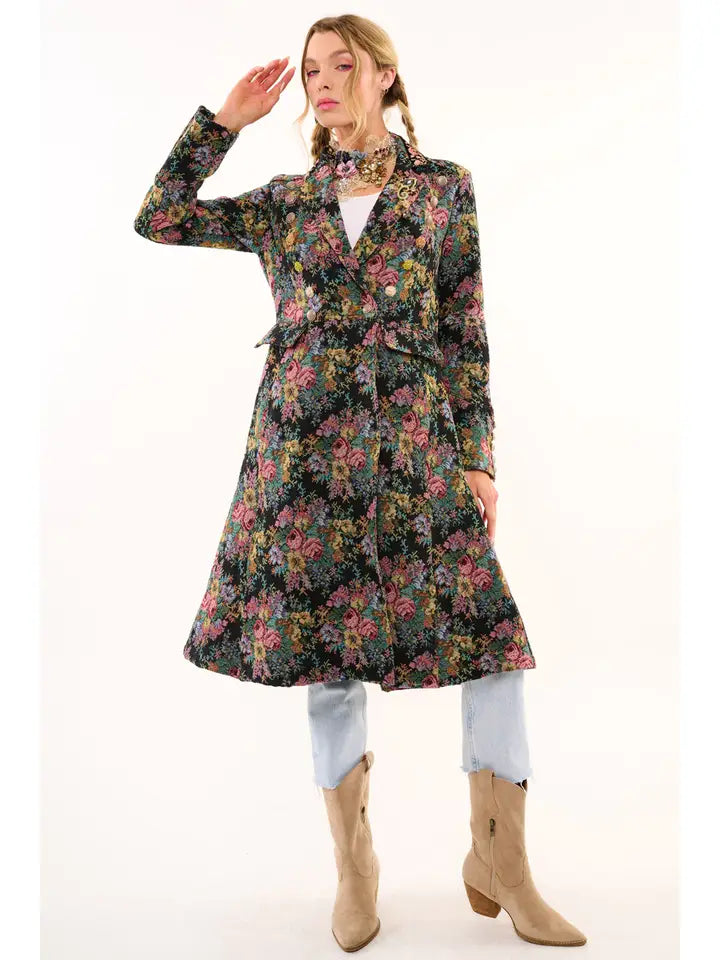 ENCHANTED NATURE JACQUARD COAT