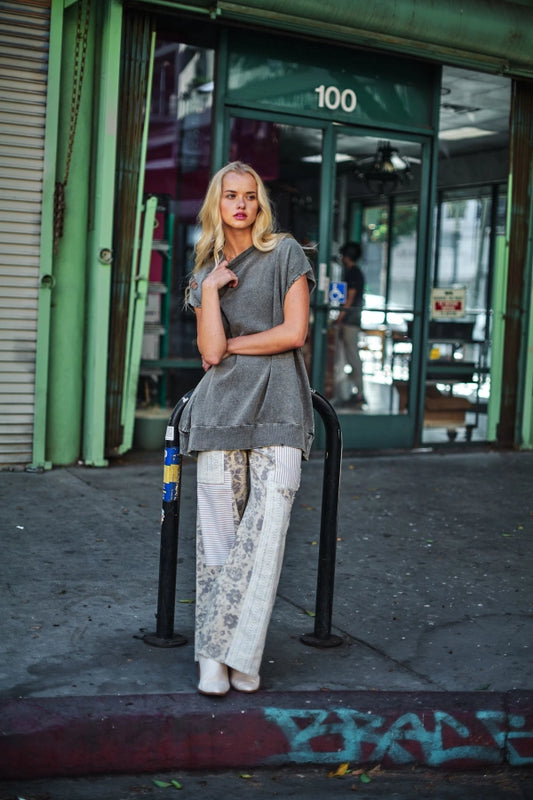 Salt Roads Washed Grunge Sleeveless Top by Davi & Dani