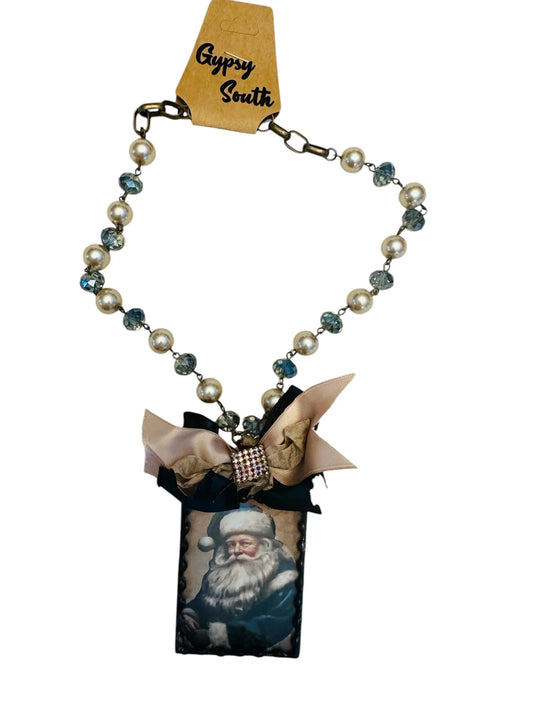 Ho Ho Holiday Night Necklace in boho eclectic style