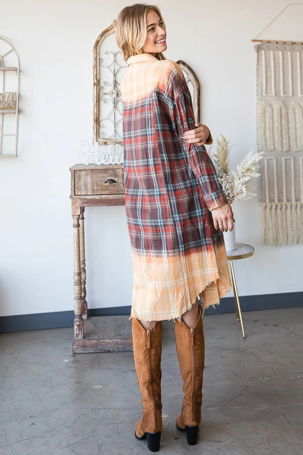 Seasons Change Plaid Long Shirt