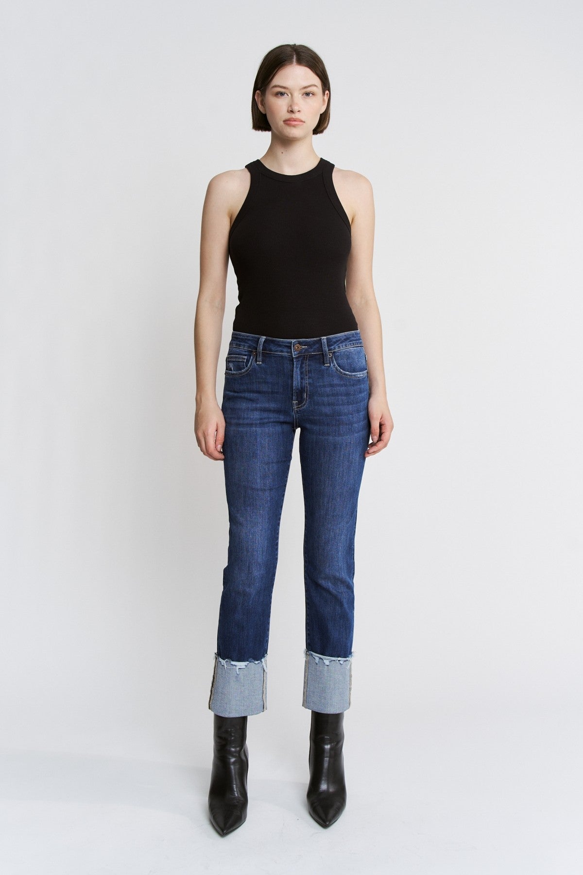 Easygoing with a touch of wanderlust, these mid-rise cuffed denims bring carefree charm to your everyday look. With a comfy 28" inseam, softly faded wash, and statement raw cuff hem, they’re made for barefoot mornings and golden-hour adventures.

Pair them with your favorite flowy blouse or a cropped knit and ankle boots for that effortlessly boho-casual glow.

✨ Laid-back. Lived-in. Lovingly free. ✨Free Spirited Cuffed Denim by Mica boho eclectic women's jeans Oceans of Time Boutique
