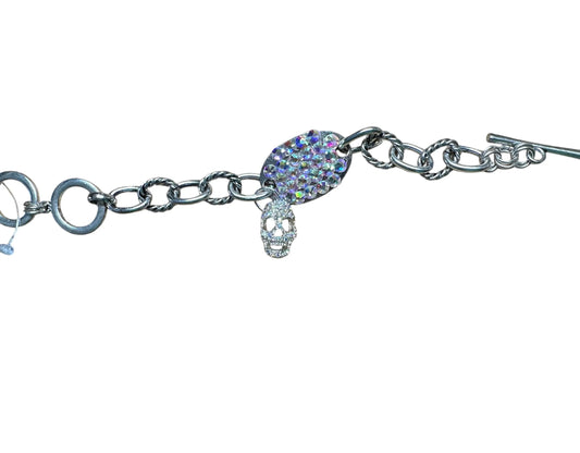 Rhinestone Skull Bracelet