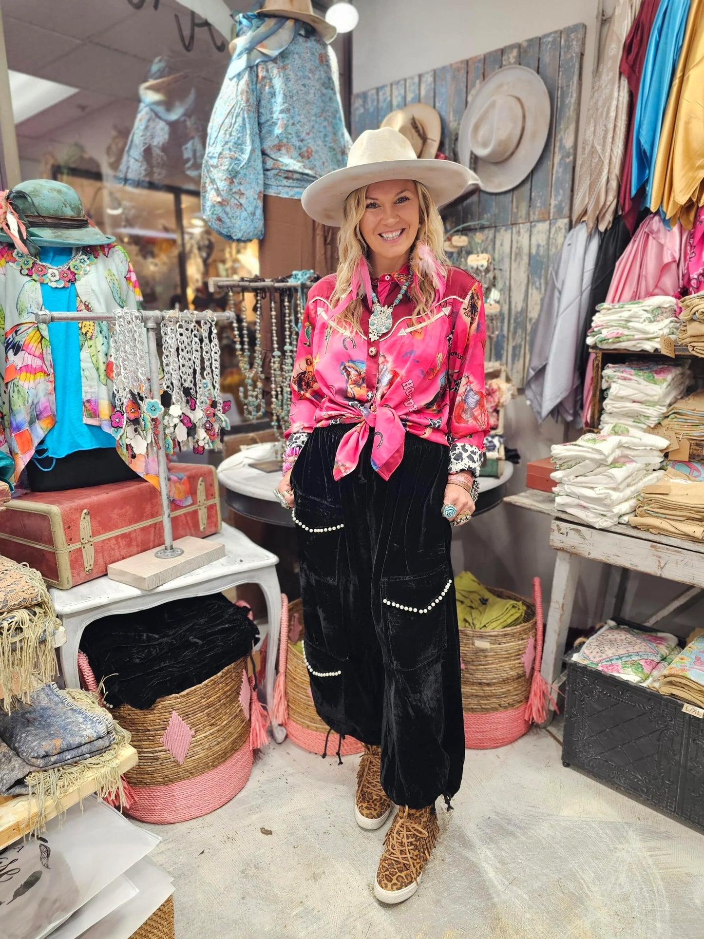 Class Is Timeless Jogger Style Pants in boho eclectic style