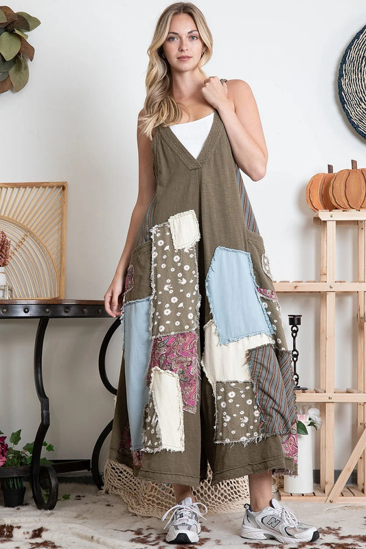 Sew Little Time Patchwork Overalls