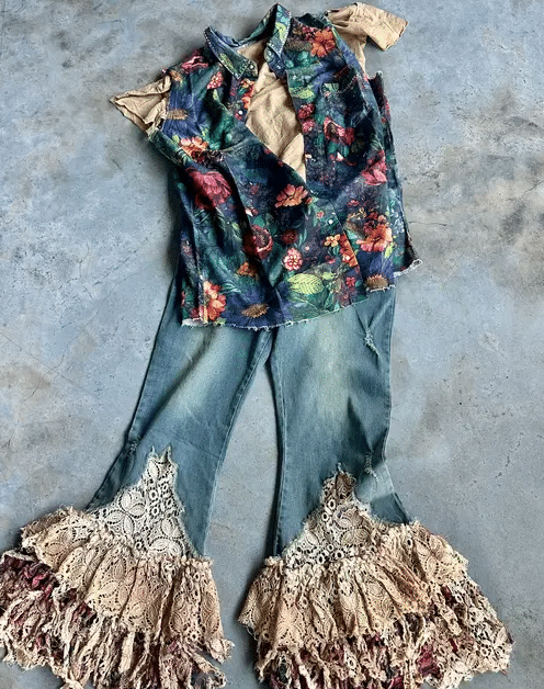 Dark Floral Flannel Vest by A Rare Bird