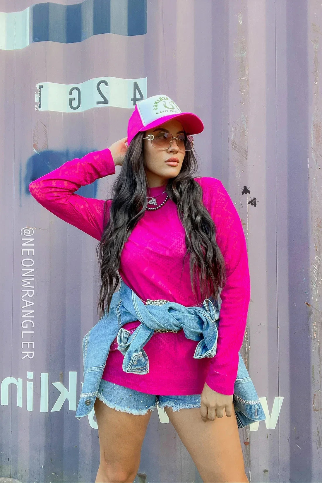 Think Pink Mesh Top