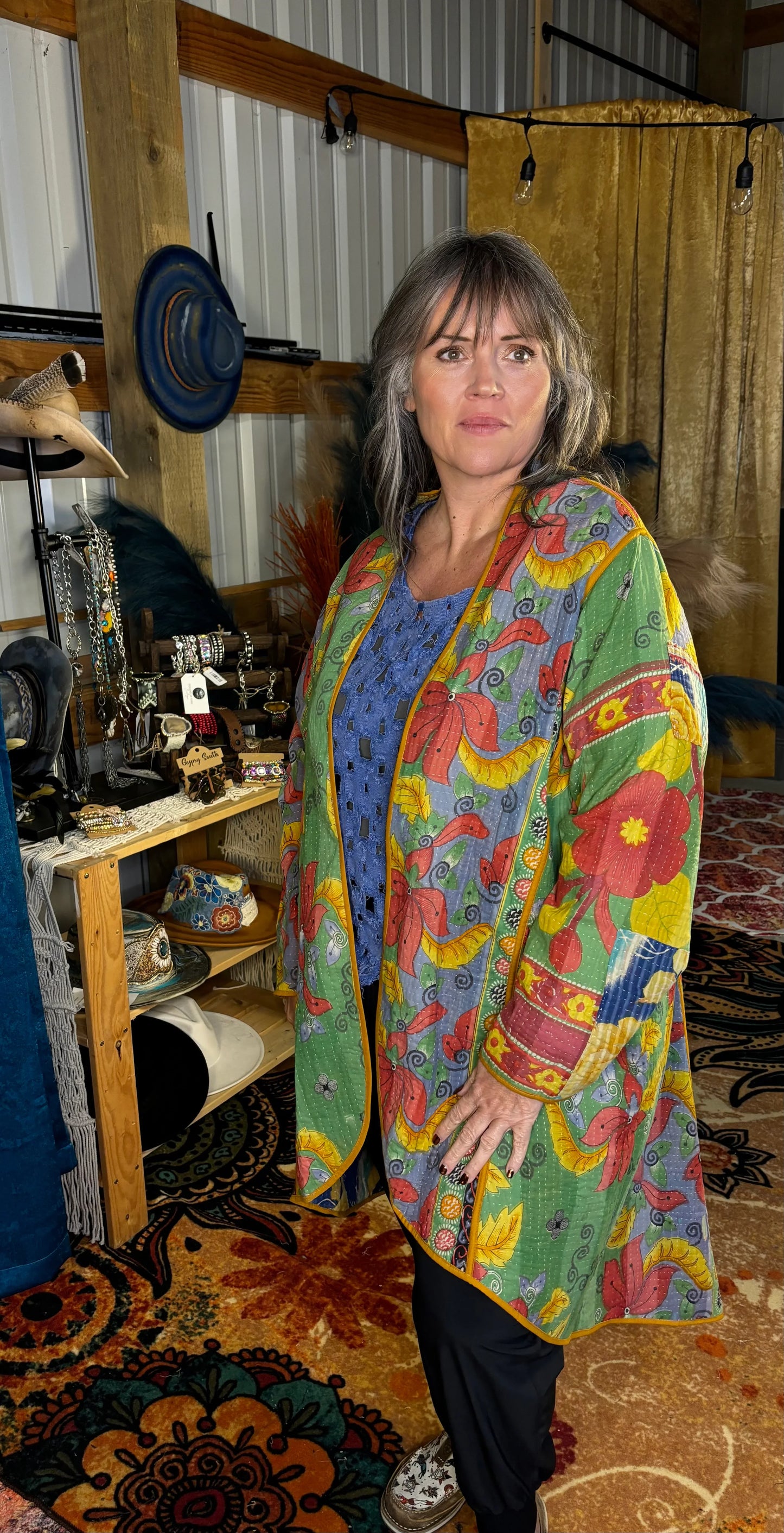 Long Kantha Reversible Jacket