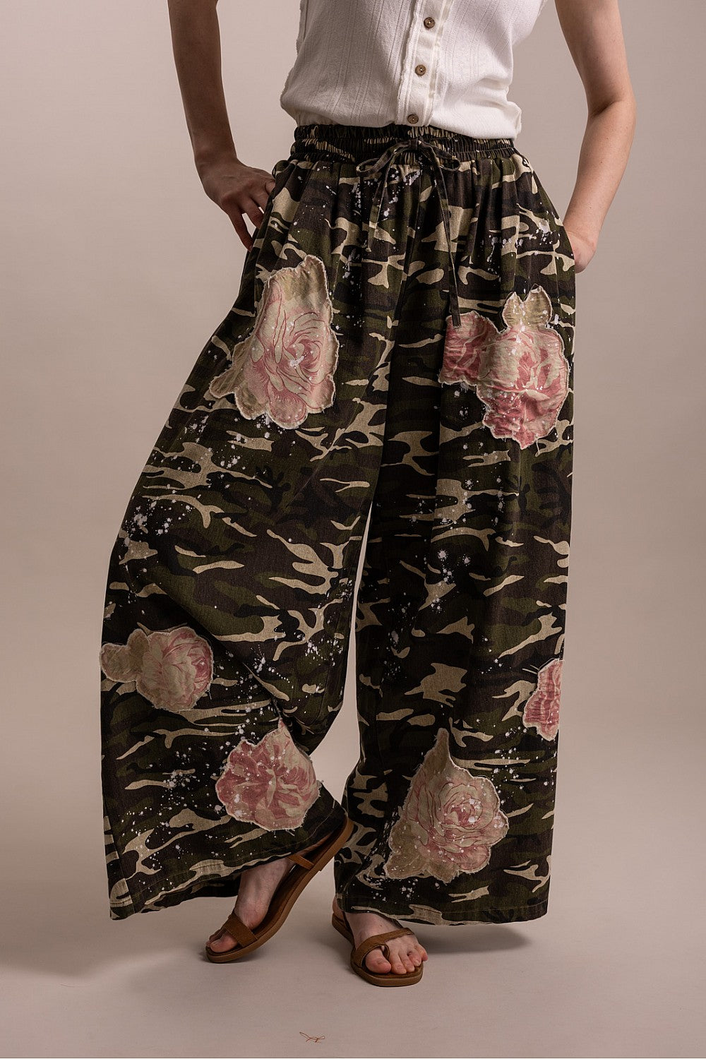 Rebel Rose Camo Pants by Blue Velvet
